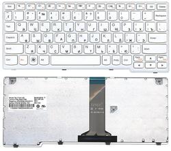 Клавиатура для ноутбука Lenovo IdeaPad S110, S206 White, (Белый фрейм), RU