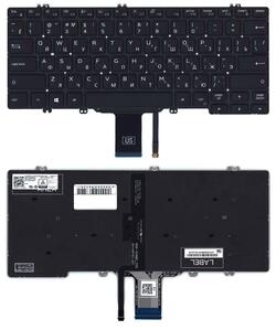Клавиатура для ноутбука Dell Latitude 7300, с подсветкой (Light), Black, (Без фрейма), RU