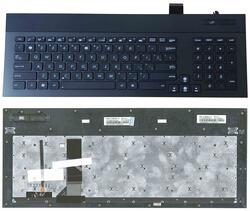 Клавиатура для ноутбука Asus (G74) с подсветкой (Light), Black, (Черный фрейм) Русский (горизонтальный энтер)