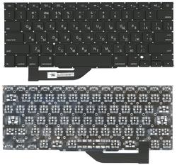 Клавиатура для ноутбука Apple MacBook Pro A1398 (2012, 2013, 2014, 2015 года) с подсветкой (Light) Black, (Без фрейма), Русский (горизонтальный энтер)
