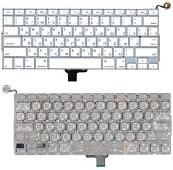 Клавиатура для ноутбука Apple A1342 2009/2010 White, (Без фрейма) (плоский Enter) RU