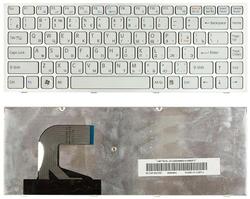 Клавиатура для ноутбука Sony Vaio (VPC-S) White, (Серебряный фрейм) RU