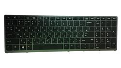 Клавиатура для ноутбука HP Zbook (15 G3, 17 G3) Черный с подсветкой (Light) (Серебряный фрейм) RU