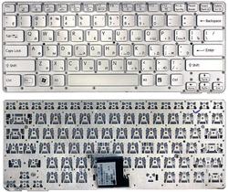 Клавиатура для ноутбука Sony Vaio (VPC-CA, VPCCA, VPC-SA, VPCSA) Silver, (Без фрейма) RU