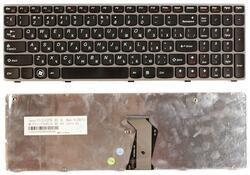Клавиатура для ноутбука Lenovo IdeaPad (Z560, Z565, G570, G770) Черный, (Серый фрейм), RU