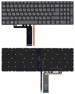 Клавиатура для ноутбука Lenovo IdeaPad 320-15ABR с подсветкой (Light), Black, (Без фрейма) RU