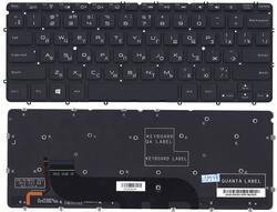 Клавиатура для ноутбука Dell XPS 12 с подсветкой (Light), Black, (Без фрейма) RU