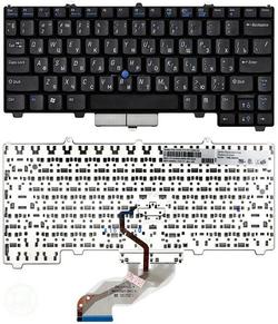 Клавиатура для ноутбука Dell Latitude (D410) с указателем (Point Stick), Black, RU