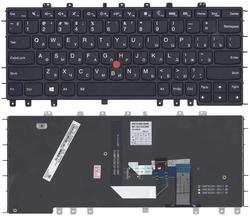 Клавиатура для ноутбука Lenovo ThinkPad (Yoga S1) с подсветкой (Light), с указателем (Point Stick), Black, Черный фрейм, RU