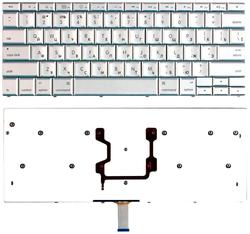 Клавиатура для ноутбука Apple MacBook 15.4" (A1260) Silver, (Без фрейма), Русский (горизонтальный энтер)