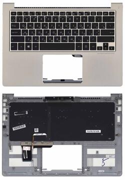Клавиатура для ноутбука Asus ZenBook (UX303U) с подсветкой (Light) White, (Без фрейма), RU