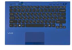 Клавиатура для ноутбука Sony Vaio (VPC-SB) Black, (Blue TopCase), Русский (for fingerprint reader)