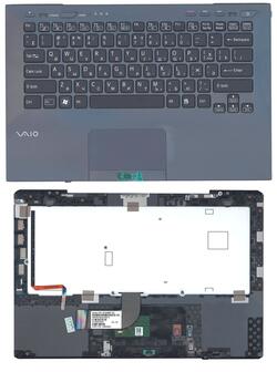 Клавиатура для ноутбука Sony Vaio (VPC-SB) Black, (Black TopCase), Русский (for fingerprint reader)