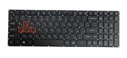 Клавиатура для ноутбука Acer Aspire VN7-593G Black,с красной подсветкой (Light Red), (Без фрейма), RU