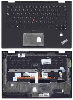 Клавиатура для ноутбука Lenovo ThinkPad Yoga X1 2nd 2017 с указателем (Point Stick), с подсветкой (Light), Черный, (Черный TopCase), RU