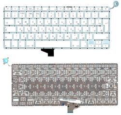 Клавиатура для ноутбука Apple MacBook Pro (A1342) White, (Без фрейма), Русский (вертикальный энтер)
