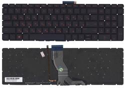 Клавиатура для ноутбука HP Omen (17-W000), Черный с красной подсветкой (Red Light), (Без фрейма) RU