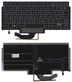 Клавиатура для ноутбука Toshiba Portege (Z10t) Black, (Серебряный фрейм) с указателем (Point Stick) RU