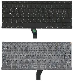 Клавиатура для ноутбука Apple MacBook Air 2010+ (A1369) (2012, 2013, 2014, 2015 года), Black, (Без фрейма), Русский (вертикальный энтер)