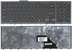 Клавиатура для ноутбука Sony Vaio (VPC-F11, VPC-F12, VPC-F13) Black, (Серый фрейм) RU