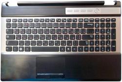 Клавиатура для ноутбука Samsung (RF510) Black, (Серебряный фрейм), (Black TopCase), RU
