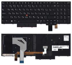 Клавиатура для ноутбука Lenovo Thinkpad (T580) с указателем (Point Stick), Black, (Черный фрейм), RU