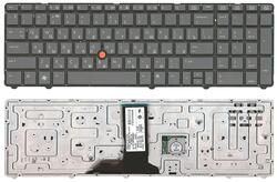Клавиатура HP EliteBook (8770W) с указателем (Point Stick) Black, (Без фрейма) RU