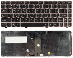 Клавиатура для ноутбука Lenovo IdeaPad (Z470, G470Ah, G470GH, Z370) Black, (Серый фрейм), RU