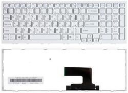 Клавиатура для ноутбука Sony Vaio (VPC-EH, VPCEH) White, (Белый фрейм) RU